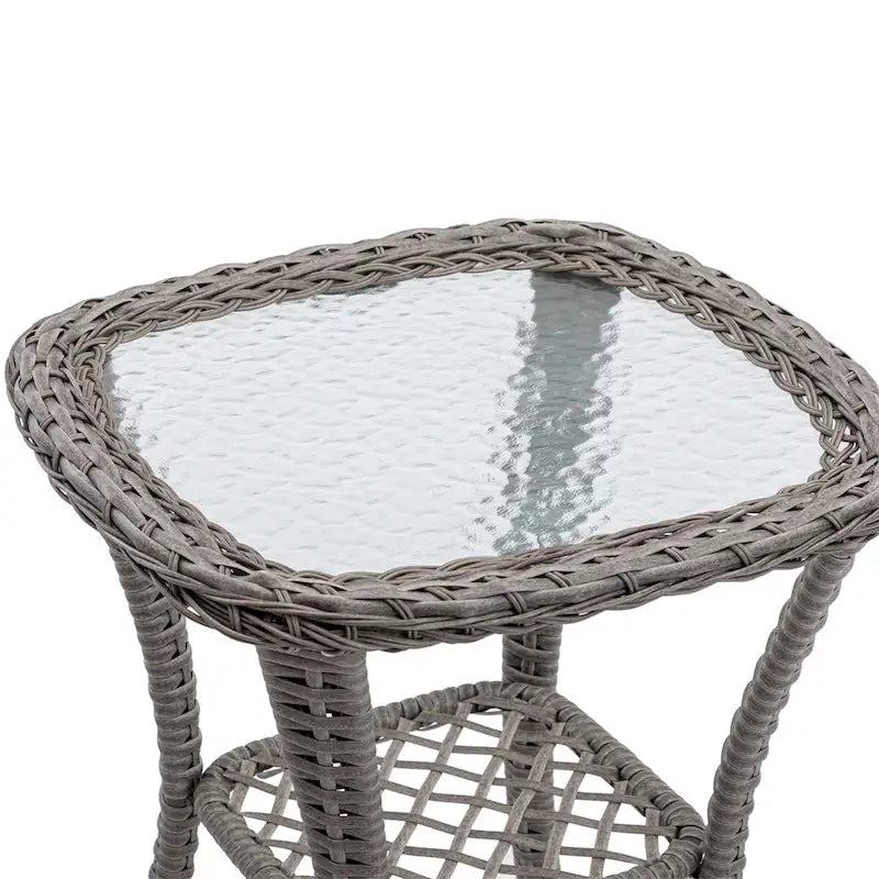Outdoor Swivel Rocker Patio Chairs,360 Degree Rocking Patio Set,3PCS