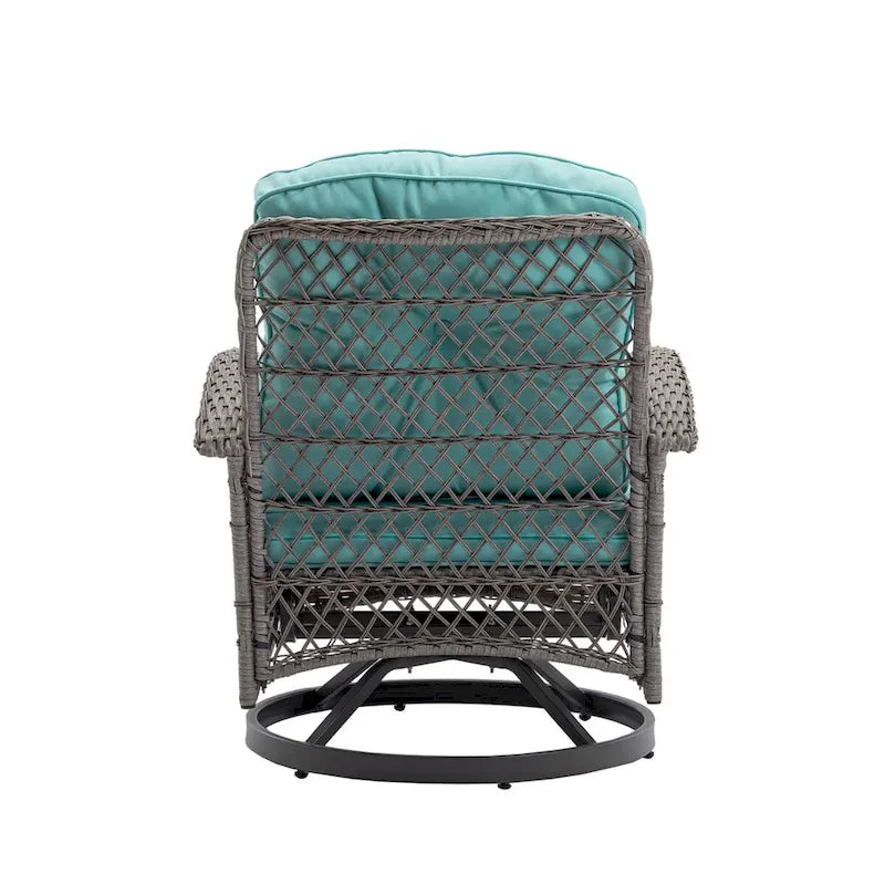 Outdoor Swivel Rocker Patio Chairs,360 Degree Rocking Patio Set,3PCS