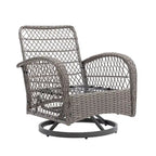 Outdoor Swivel Rocker Patio Chairs,360 Degree Rocking Patio Set,3PCS