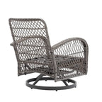 Outdoor Swivel Rocker Patio Chairs,360 Degree Rocking Patio Set,3PCS