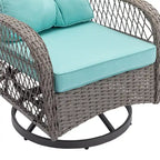 Outdoor Swivel Rocker Patio Chairs,360 Degree Rocking Patio Set,3PCS