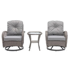 Outdoor Swivel Rocker Patio Chairs,360 Degree Rocking Patio Set,3PCS
