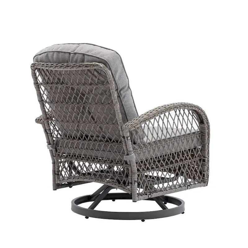 Outdoor Swivel Rocker Patio Chairs,360 Degree Rocking Patio Set,3PCS