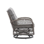 Outdoor Swivel Rocker Patio Chairs,360 Degree Rocking Patio Set,3PCS