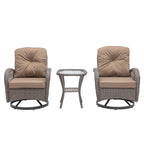 Outdoor Swivel Rocker Patio Chairs,360 Degree Rocking Patio Set,3PCS