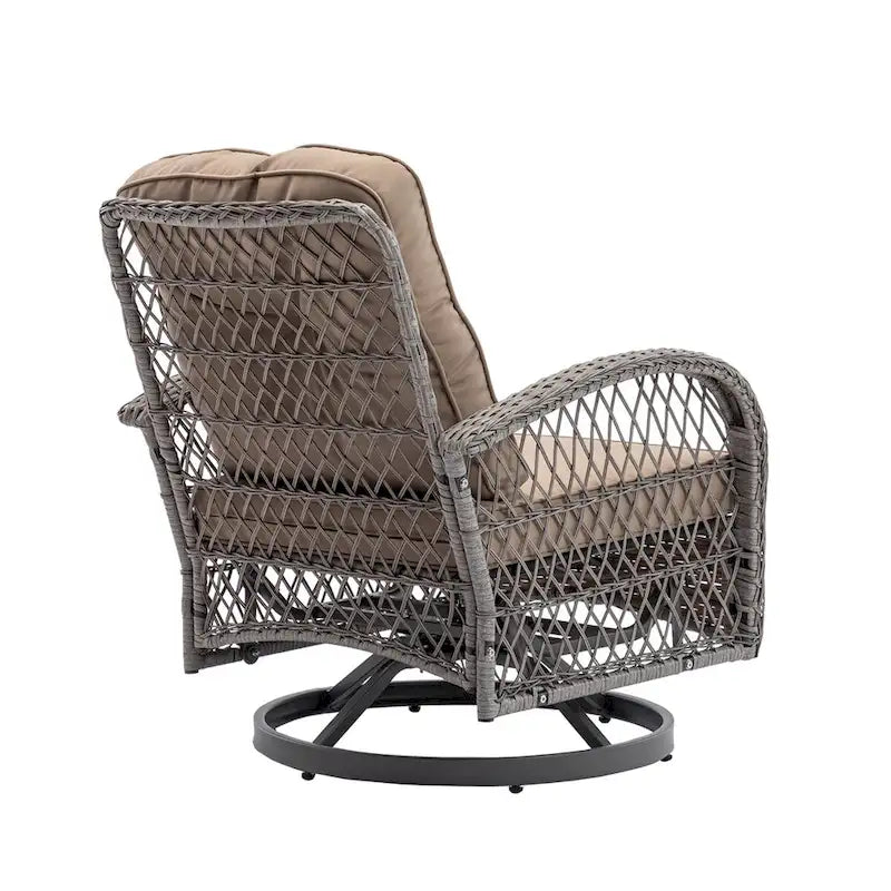 Outdoor Swivel Rocker Patio Chairs,360 Degree Rocking Patio Set,3PCS