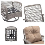Outdoor Swivel Rocker Patio Chairs,360 Degree Rocking Patio Set,3PCS