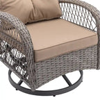 Outdoor Swivel Rocker Patio Chairs,360 Degree Rocking Patio Set,3PCS