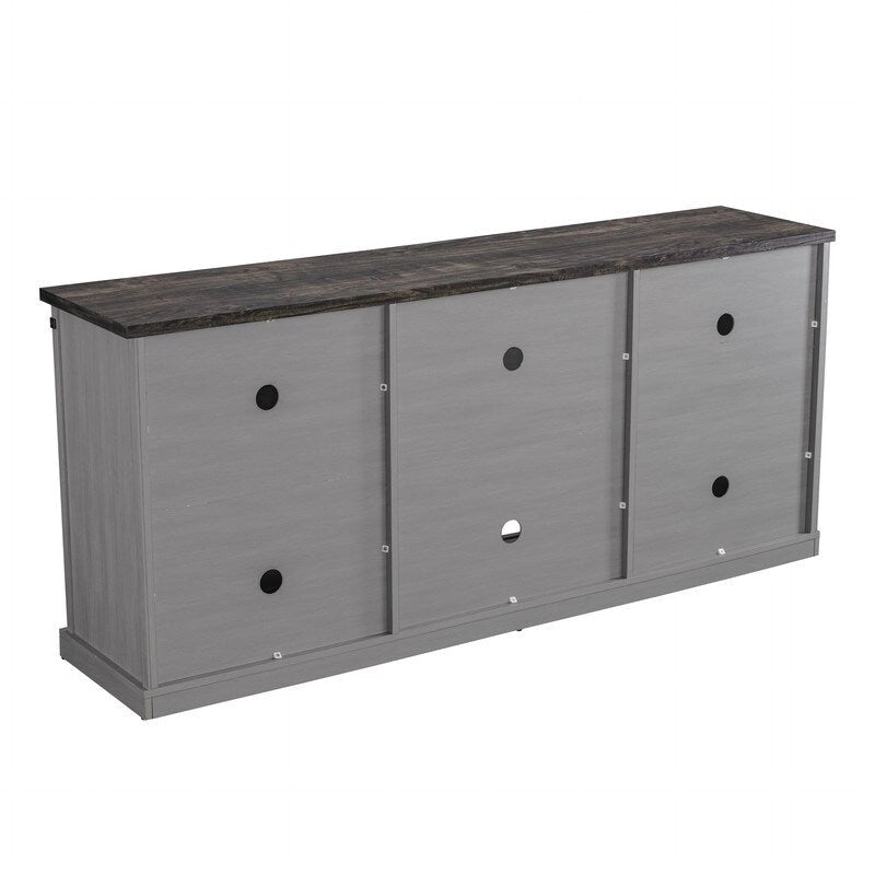68 inch Rustic Barn Door TV Stand for TVs up to 75 Inches