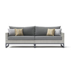Milo Grey 4 Piece Sunbrella Outdoor Patio Sectional with Table