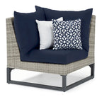 Milo Grey 4 Piece Sunbrella Outdoor Patio Sectional with Table