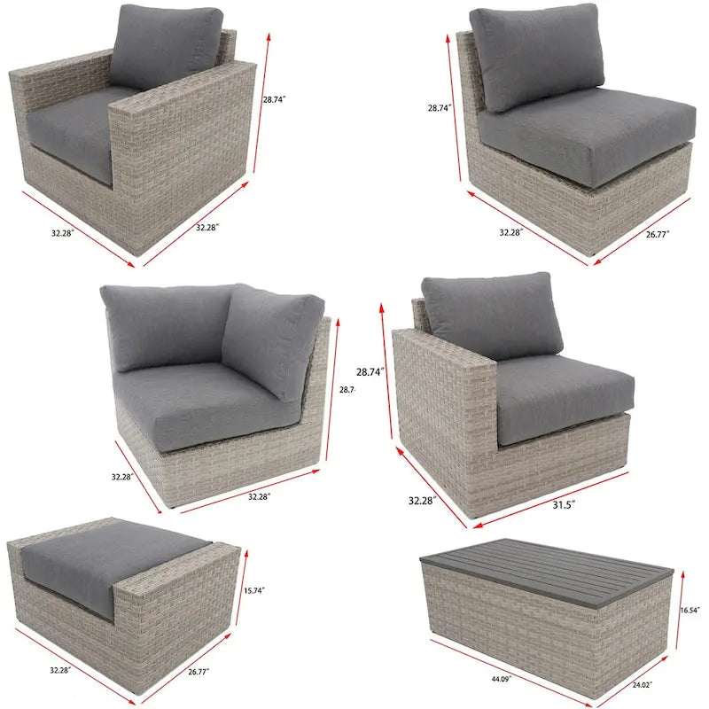 Avalon Bay 6-piece Deep Seating Sectional