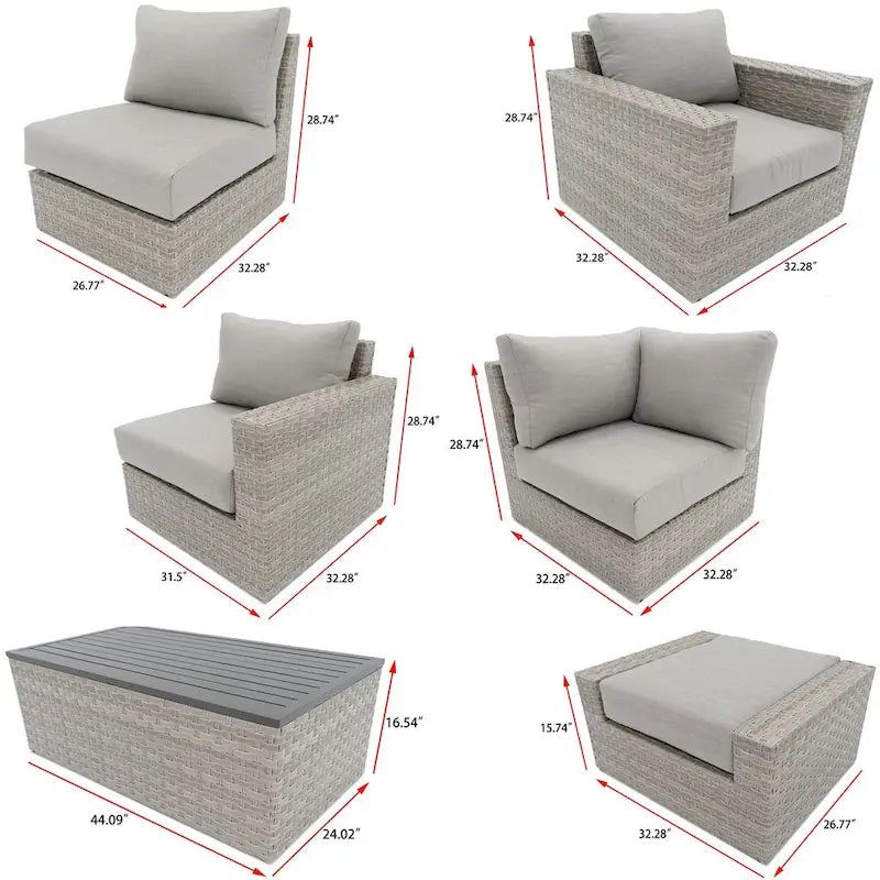 Avalon Bay 6-piece Deep Seating Sectional