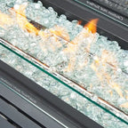 Milo Gray 6 Piece Sunbrella Outdoor Patio Fire Sectional with Table