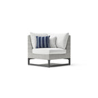 Milo Gray 6 Piece Sunbrella Outdoor Patio Fire Sectional with Table