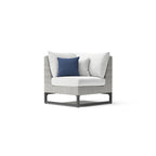 Milo Gray 6 Piece Sunbrella Outdoor Patio Fire Sectional with Table