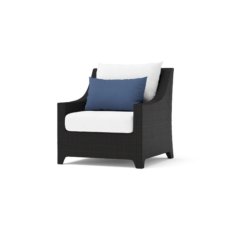 Deco 5 Piece Sunbrella Outdoor Patio Love & Club Fire Set
