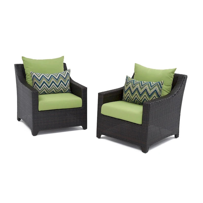 Deco 5 Piece Sunbrella Outdoor Patio Love & Club Fire Set