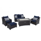 Deco 5 Piece Sunbrella Outdoor Patio Love & Club Fire Set