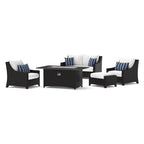 Deco 5 Piece Sunbrella Outdoor Patio Love & Club Fire Set