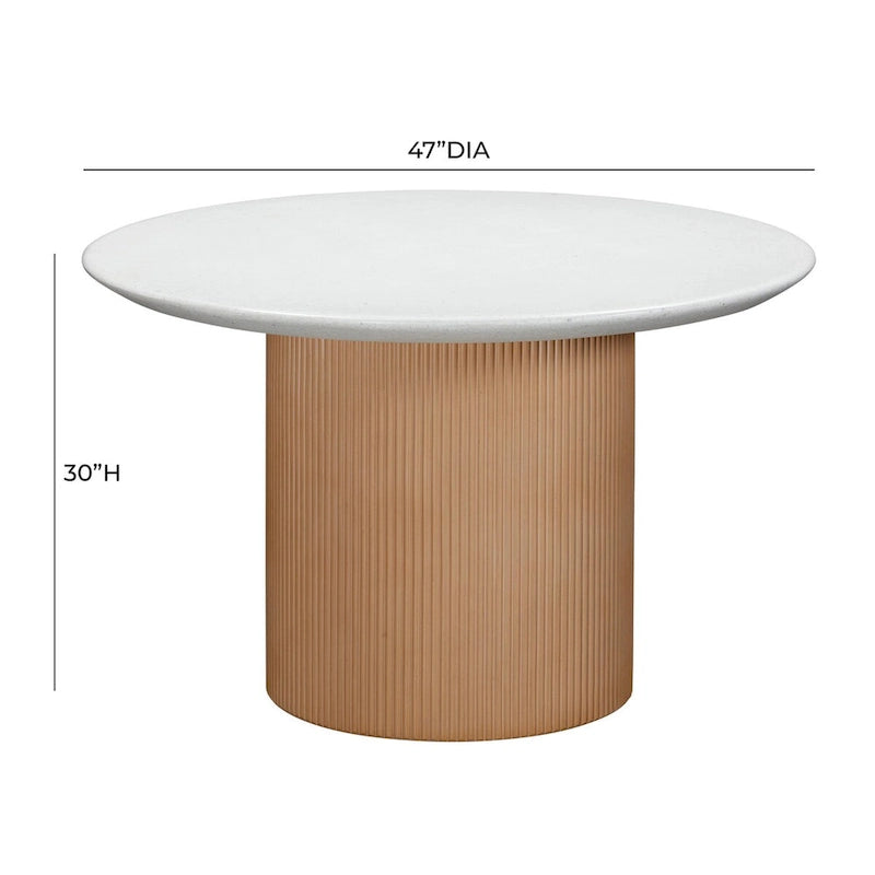 Rose Faux Indoor / Outdoor Round Concrete Dining Table