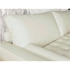 59 Mid-Century Square Arm Leather Loveseat
