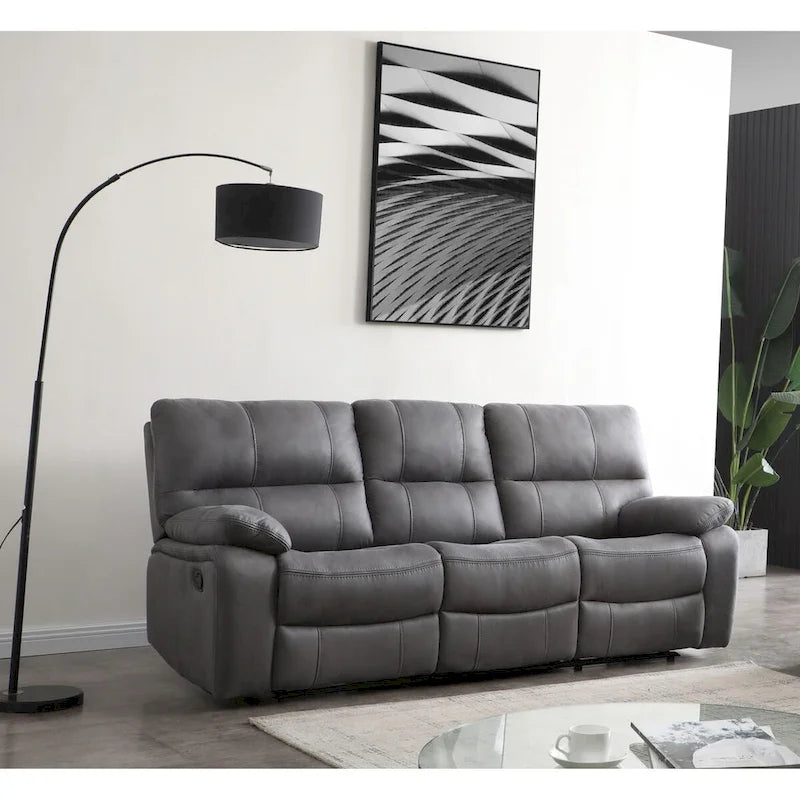 Betsy Furniture 3 Piece Microfiber Reclining Living Room Set, Sofa, Loveseat and Chair