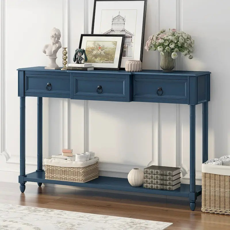 Console Table Sofa Table with Drawers for Entryway
