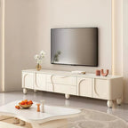 78-inch TV Stand with Storage Luxury Cream Media Console Extra storage space - 78 inches in width