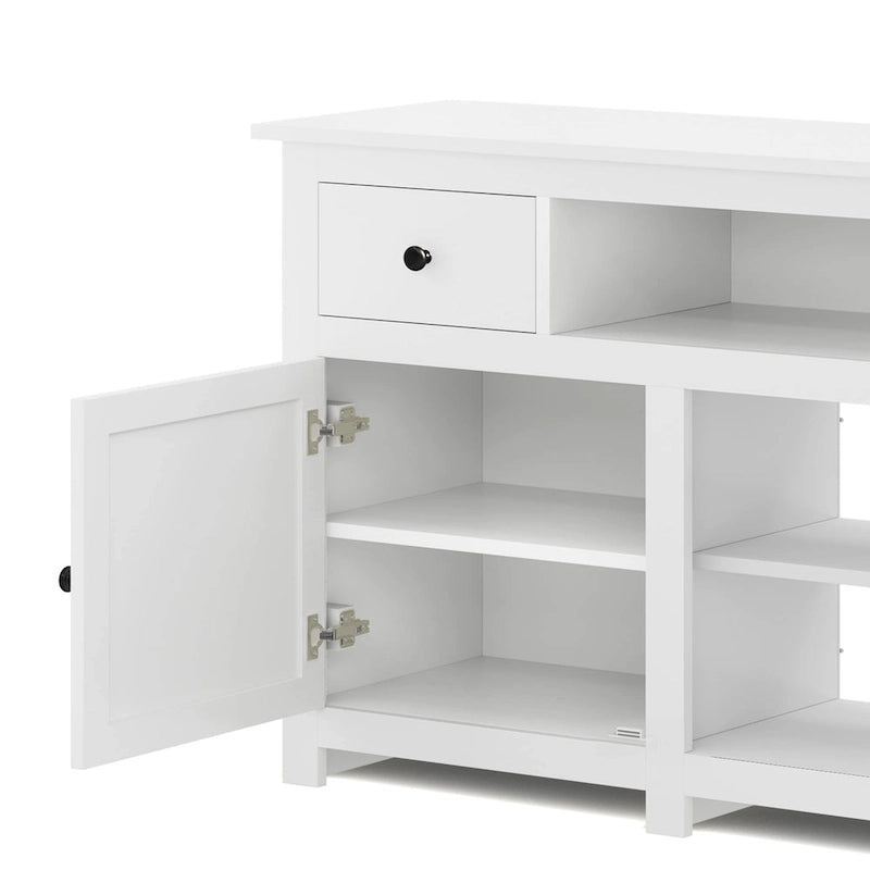 Moasis 70 Farmhouse TV Stand, Entertainment Center with Power Outlet for TVs Up to 80 Inch - 70L x 15.5W x 30H