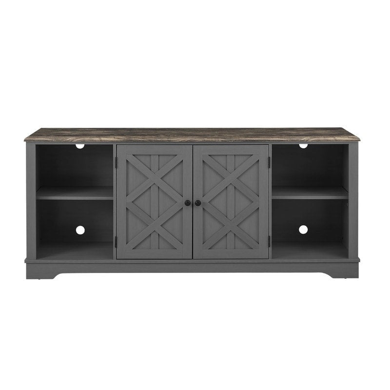 70-inch Extra-Wide Rustic TV Stand for 80 TVs - Natural Wood Finish