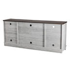 70-inch Extra-Wide Rustic TV Stand for 80 TVs - Natural Wood Finish