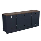 70-inch Extra-Wide Rustic TV Stand for 80 TVs - Natural Wood Finish