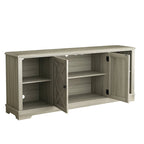 70-inch Extra-Wide Rustic TV Stand for 80 TVs - Natural Wood Finish