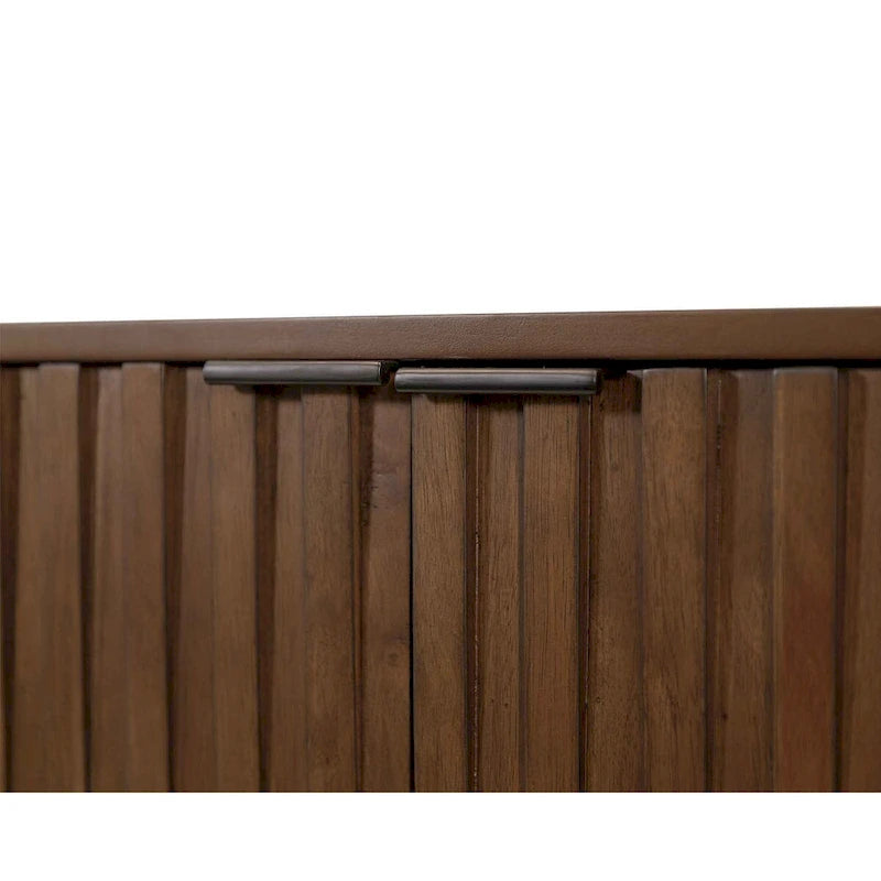 Consolle/credenza moderna di metà secolo, consolle da ufficio, credenza d'accento, marrone