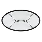 HomeRoots 45 Clear and Black Glass and Metal Oval Coffee Table - 19 H x 45 W x 25 D