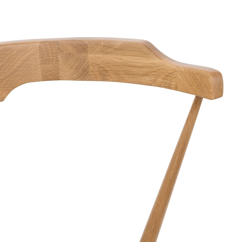 Poly & Bark Enzo Dining Chair - Solid Oak Wood