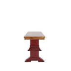Eleanor Two-Tone Trestle Leg Wood Dining Bench by iNSPIRE Q Classic