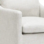 Linen 25 Upholstered Swiveling Rolling Dining Chairs with Casters
