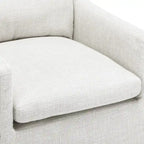 Linen 25 Upholstered Swiveling Rolling Dining Chairs with Casters