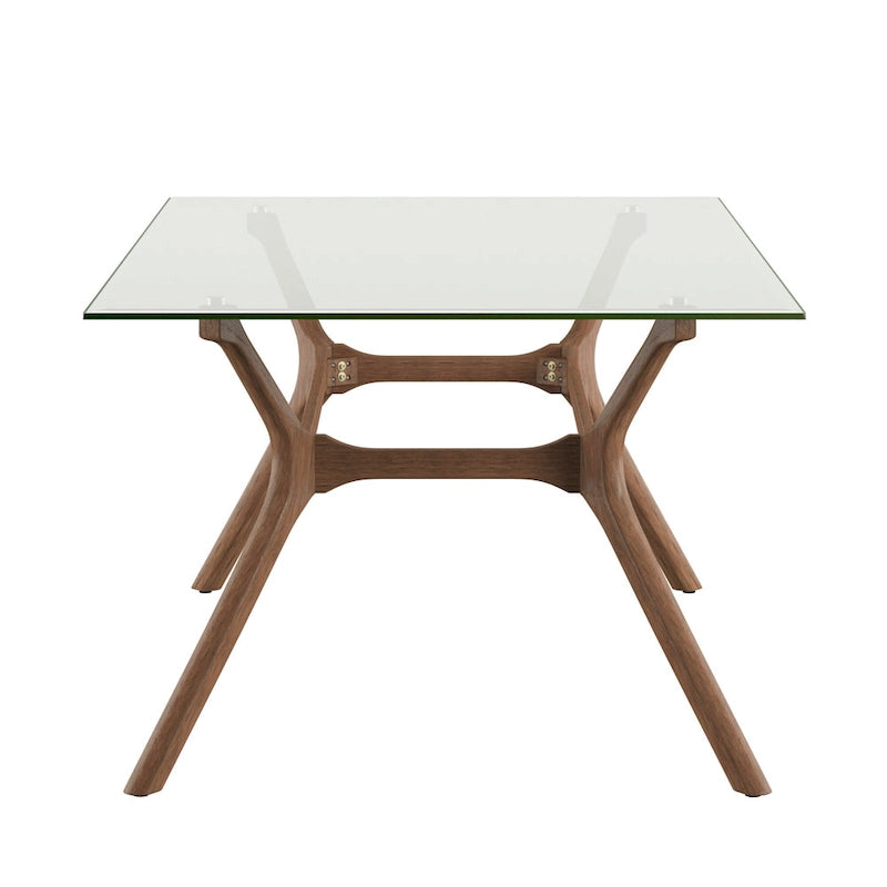 Nadine Mid-Century Dark Walnut Finish Rectangular Dining Table by iNSPIRE Q Modern