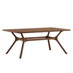 Nadine Mid-Century Dark Walnut Finish Rectangular Dining Table by iNSPIRE Q Modern