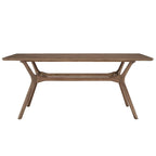 Nadine Mid-Century Dark Walnut Finish Rectangular Dining Table by iNSPIRE Q Modern