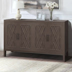 4 Door Wooden Twill Sideboard American Country Vintage Cabinet