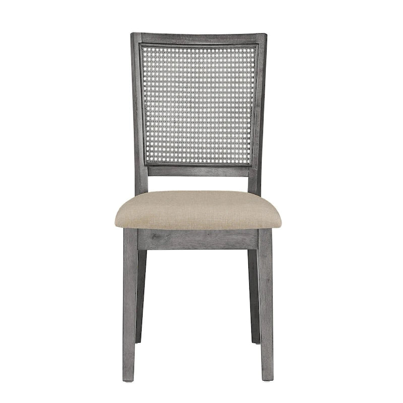 Eleanor Beige Linen Rattan Dining Chairs (Set of 2) by iNSPIRE Q Classic