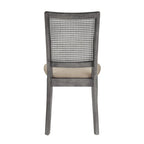 Eleanor Beige Linen Rattan Dining Chairs (Set of 2) by iNSPIRE Q Classic
