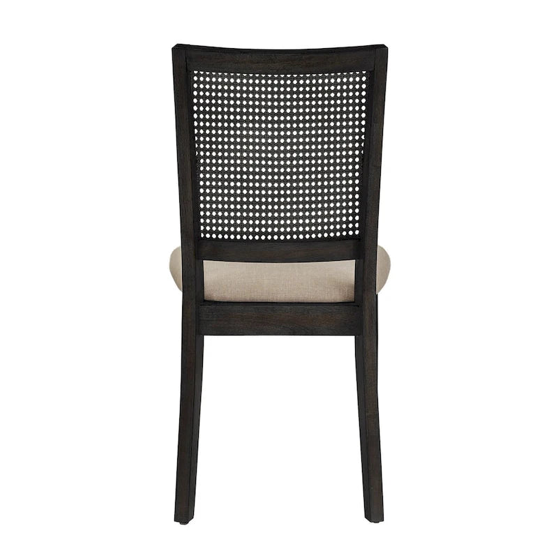 Eleanor Beige Linen Rattan Dining Chairs (Set of 2) by iNSPIRE Q Classic