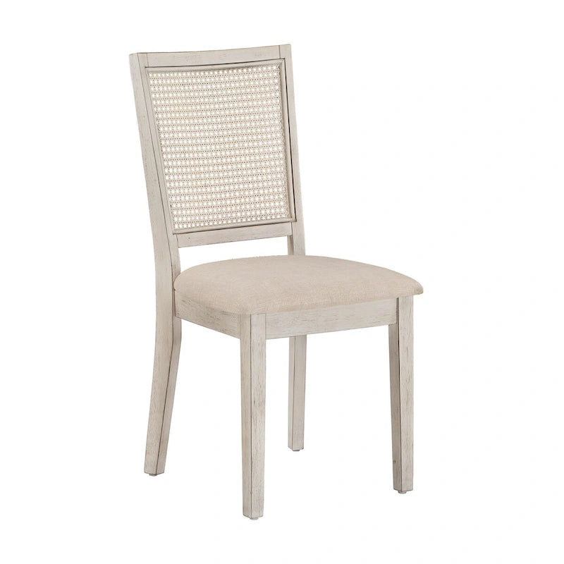 Eleanor Beige Linen Rattan Dining Chairs (Set of 2) by iNSPIRE Q Classic