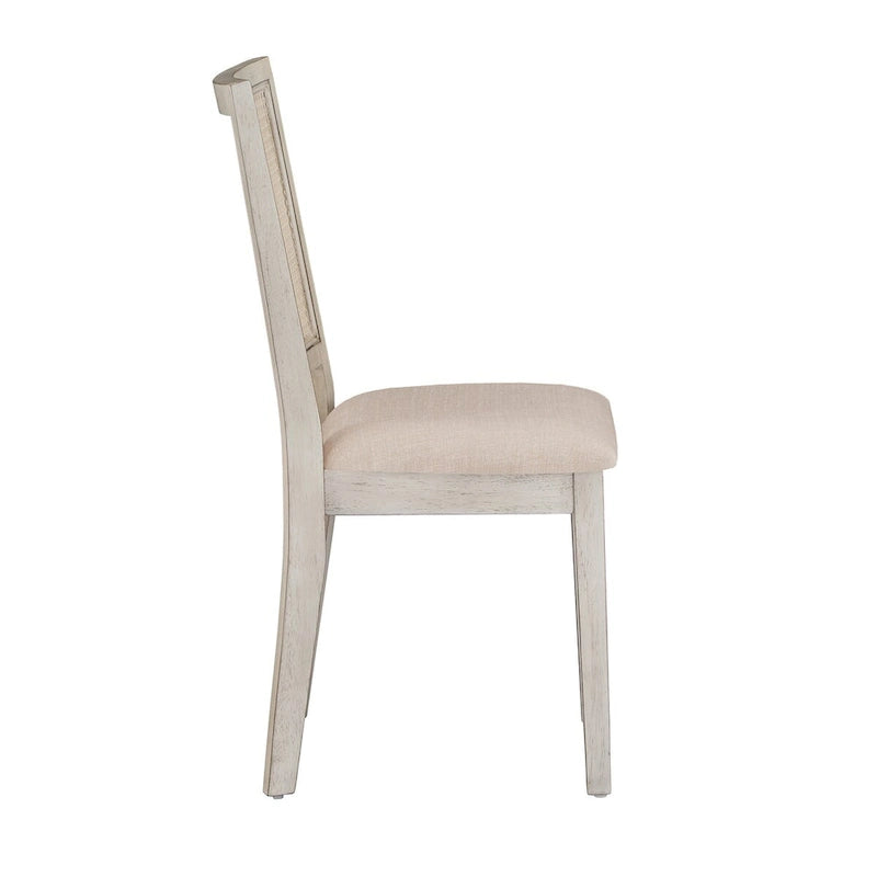 Eleanor Beige Linen Rattan Dining Chairs (Set of 2) by iNSPIRE Q Classic