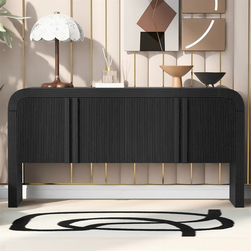 Credenza a Strisce con 4 Ante